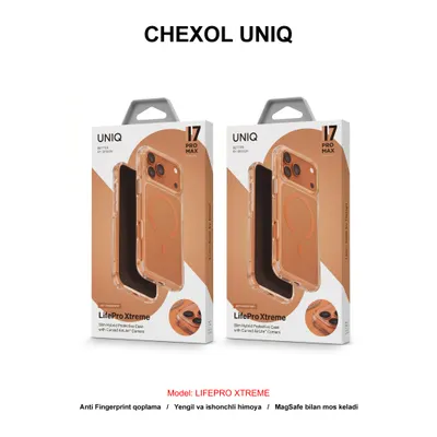 CHEXOL UNIQ LIFEPRO XTREME IP17 PRO MAX FROST CLEAR/ORANGE