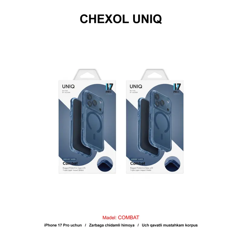CHEXOL UNIQ COMBAT IP17 PRO NAVY BLUE