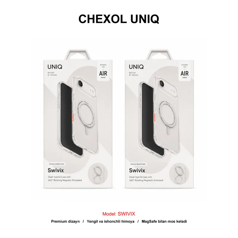 CHEXOL UNIQ SWIVIX IP17 AIR LUCENT CLEAR