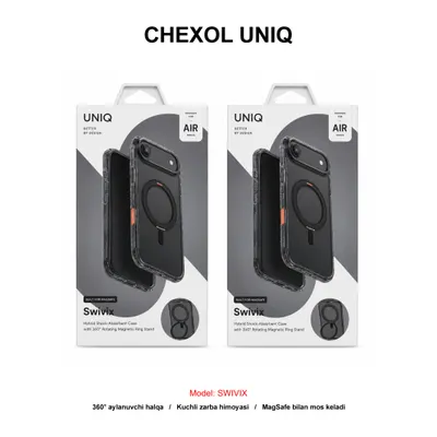 CHEXOL UNIQ SWIVIX IP17 AIR CARBON BLACK