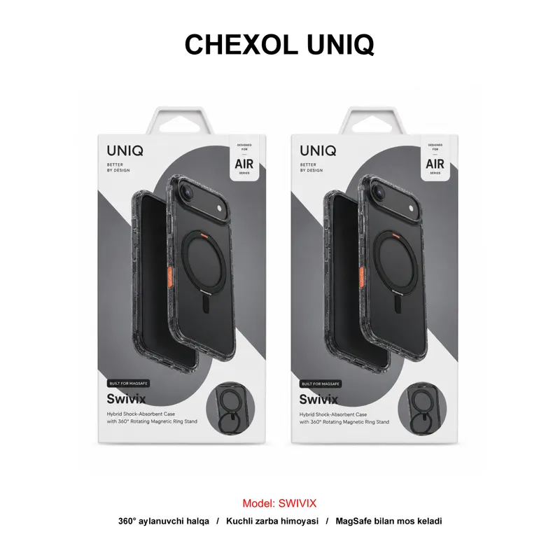 CHEXOL UNIQ SWIVIX IP17 AIR CARBON BLACK