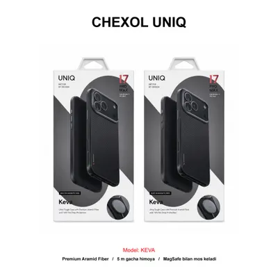 CHEXOL UNIQ KEVA IP17 PRO MAX CARBON BLACK