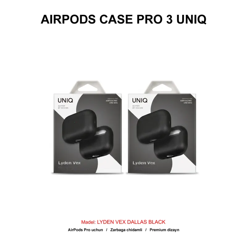 AIRPODS CASE PRO 3 UNIQ LYDEN VEX DALLAS BLACK