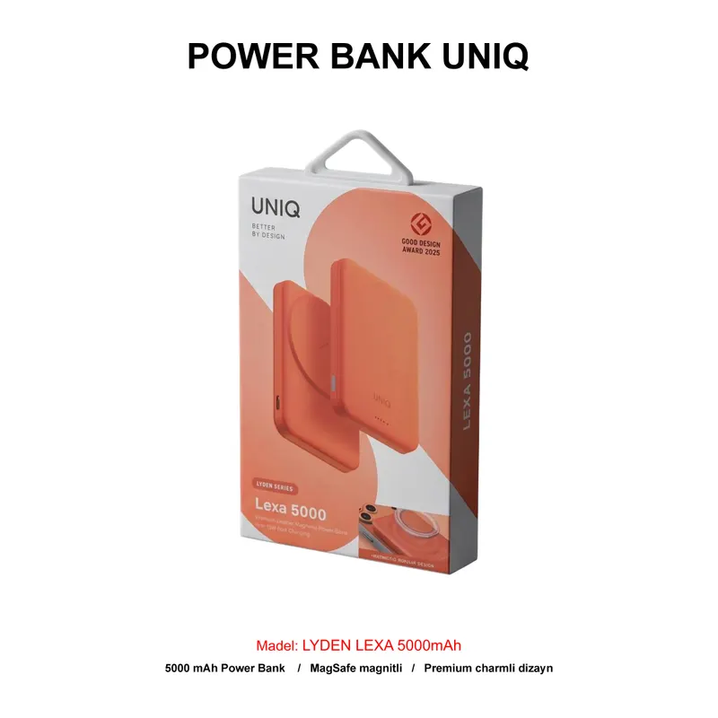 PB UNIQ LYDEN LEXA 5000mAh FLAME ORANGE