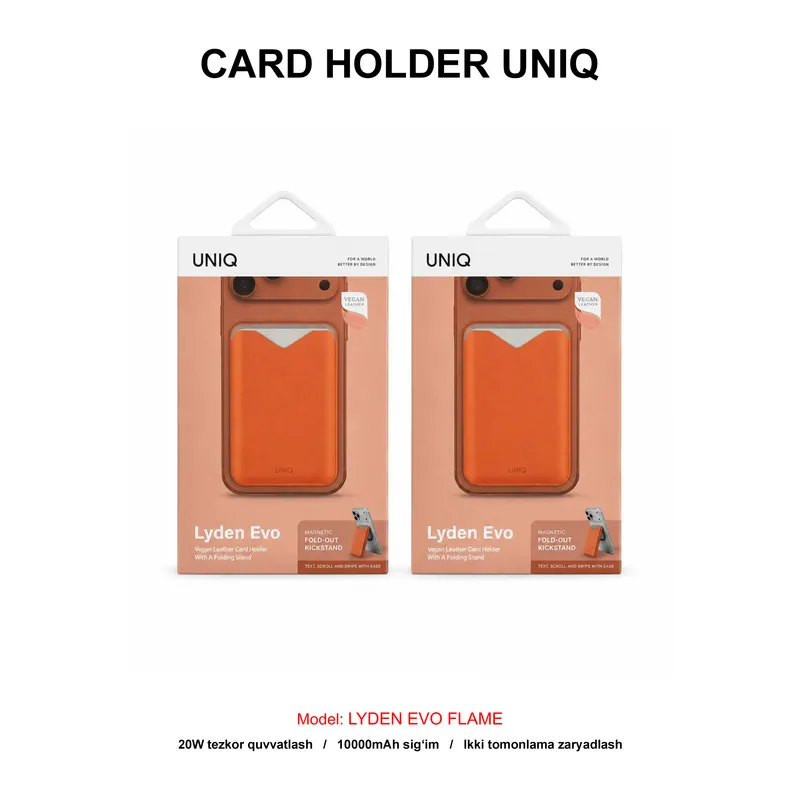 CARD HOLDER UNIQ LYDEN EVO FLAME ORANGE