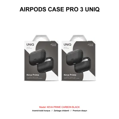 AIRPODS CASE PRO 3 UNIQ KEVA PRIME CARBON BLACK