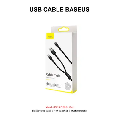 USB CABLE BASEUS CATKLF-ELG1 2in1