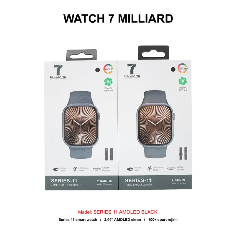 WATCH 7 MILLIARD SERIES 11 AMOLED 7MWSA10BK BLACK