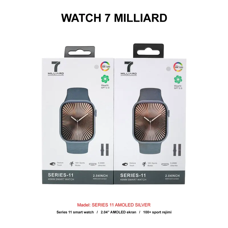 WATCH 7 MILLIARD SERIES 11 AMOLED 7MWSA10S SILVER