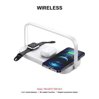 WIRELESS YM-UD10 15W 4in1 WHITE