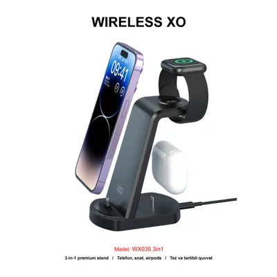 WIRELESS XO WX035 3in1 BLACK