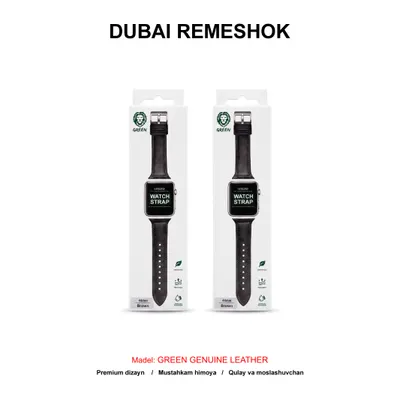DUBAI REMESHOK 42-44mm GREEN GENUINE LEATHER
