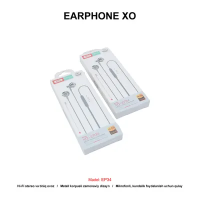 EARPHONE XO EP34 SILVER